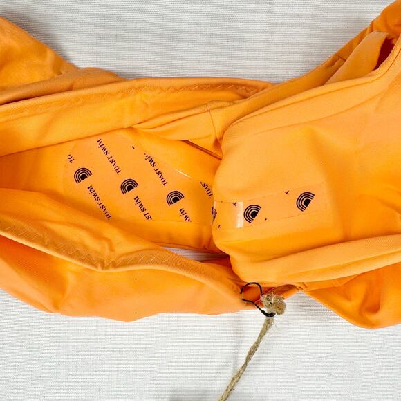 Free People Toast Swim Women’s Signature Banded Waist Bikini Bottom XS Nectarine - Picture 6 of 9